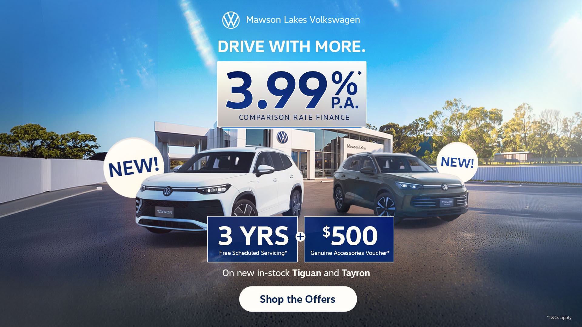 Drive with More offer - Mawson Lakes Volkswagen