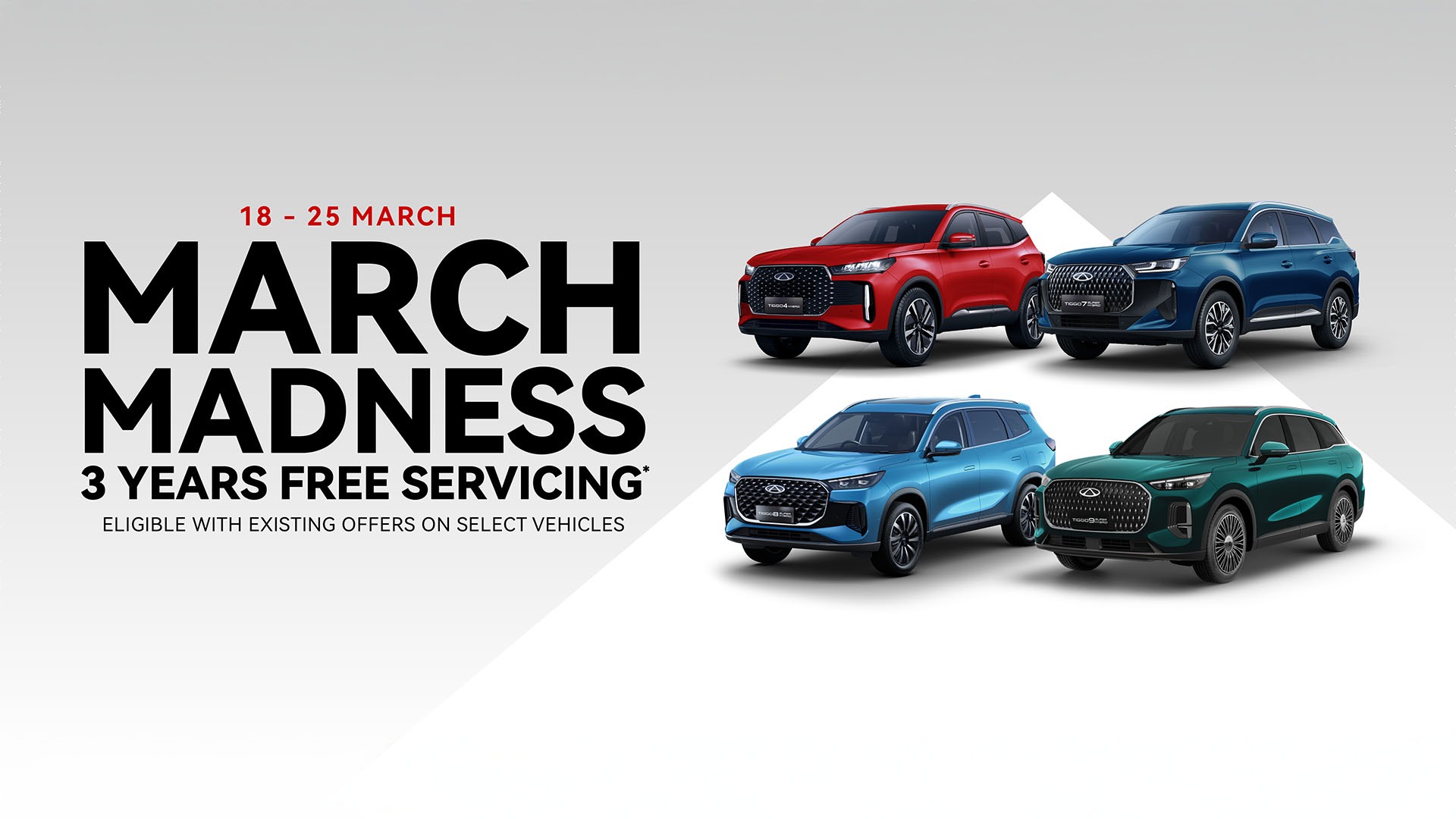 Chery 3 YEAR SERVICING OFFER