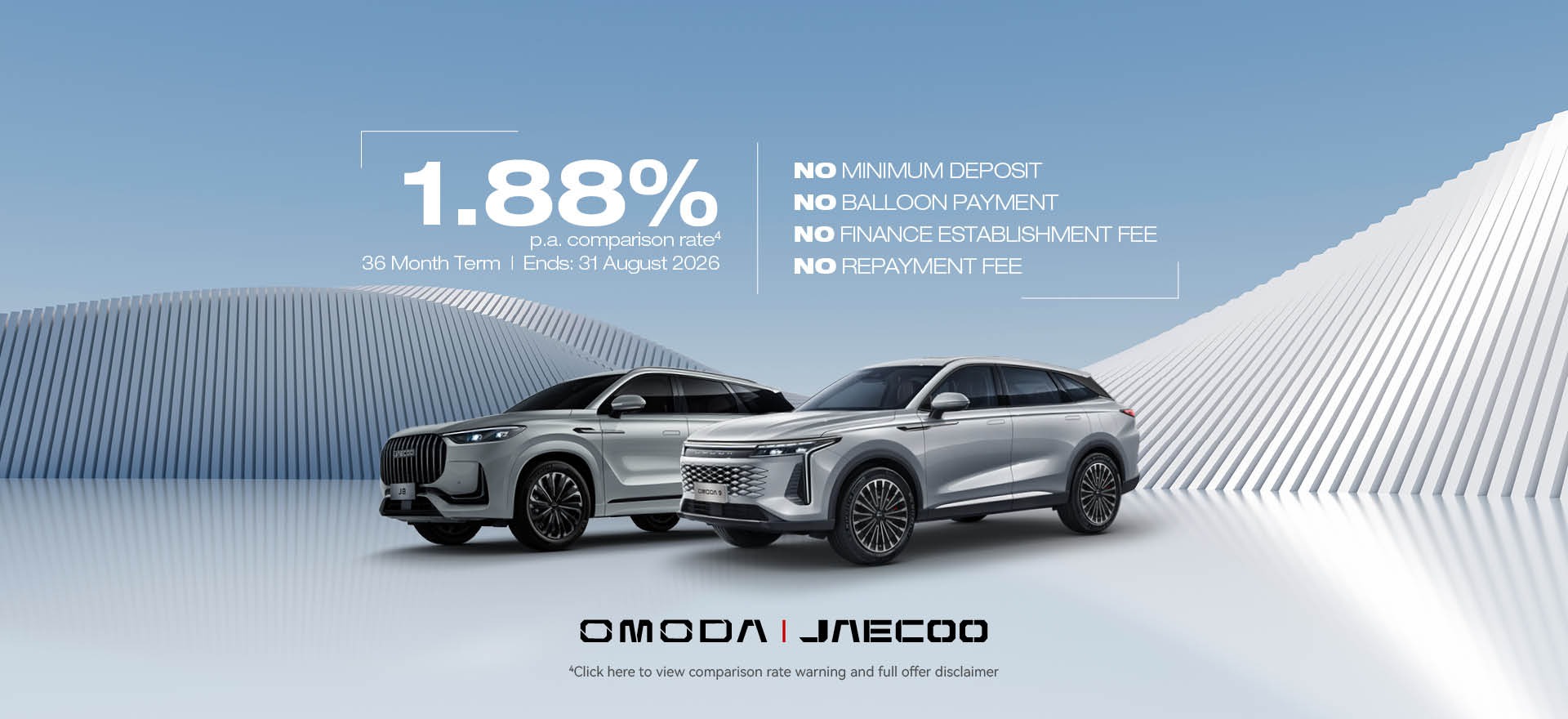 Omoda Jaecoo 1.88% Finance Offer