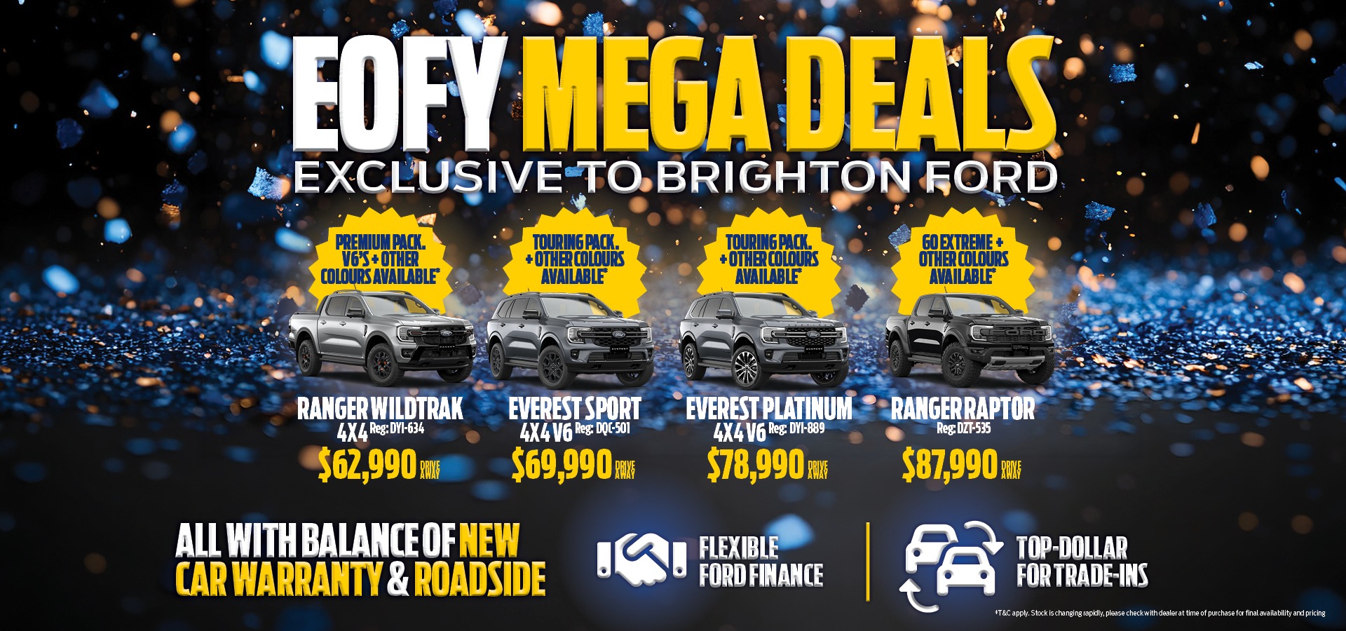 eofy mega deals across ranger & everest models
