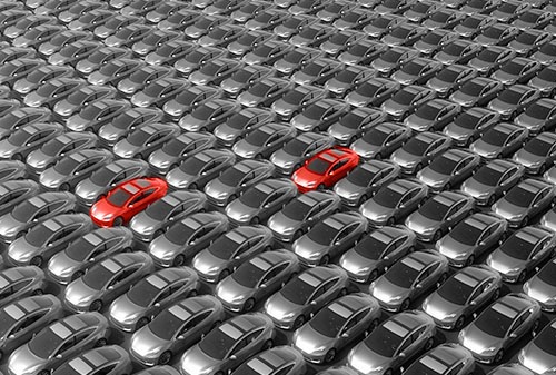 Fleet of cars