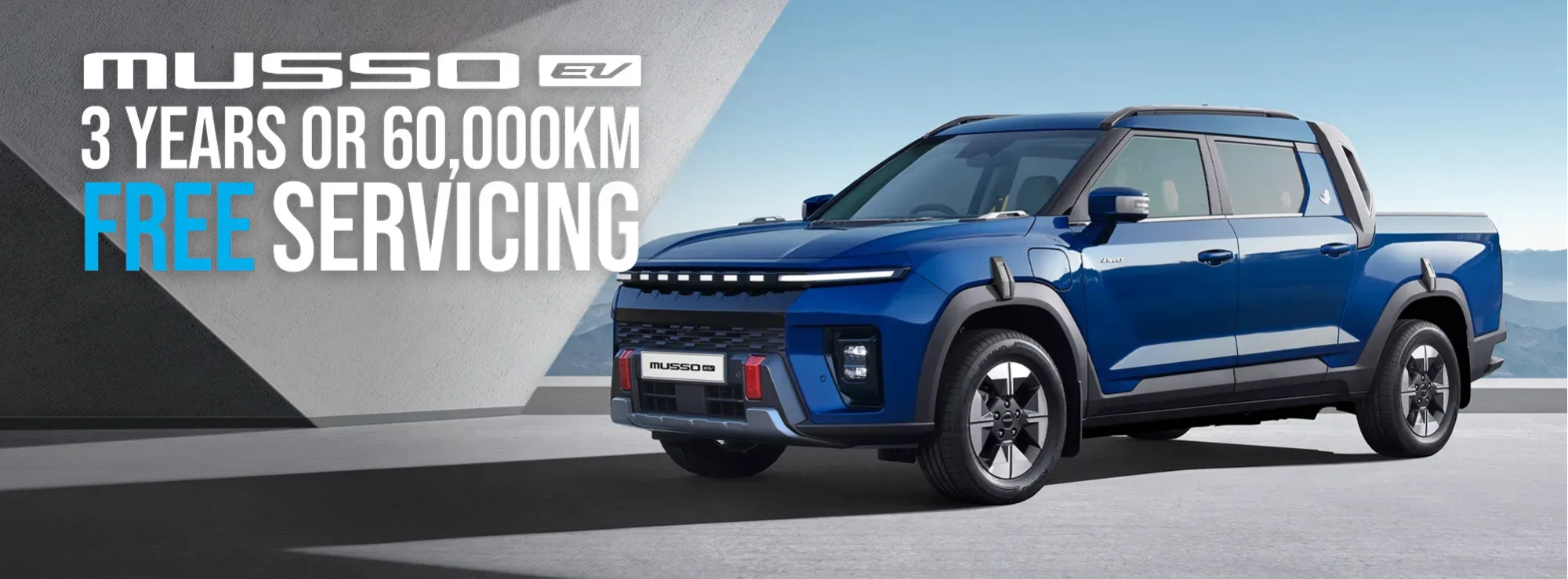 3 years or 60,000KM Free Servicing