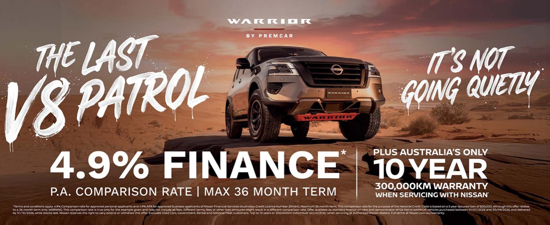 Nissan Patrol Warrior 4.9% Finance - The Last V8 Patrol