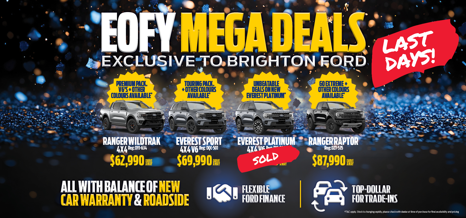eofy mega deals across ranger & everest models