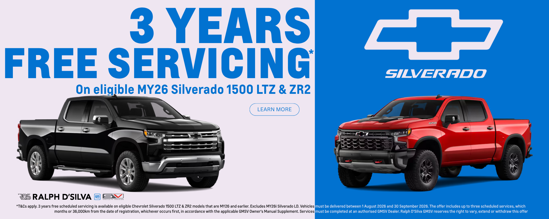 ralph dsilva GMSV silverado 1500 ltz zr2 free services servicing