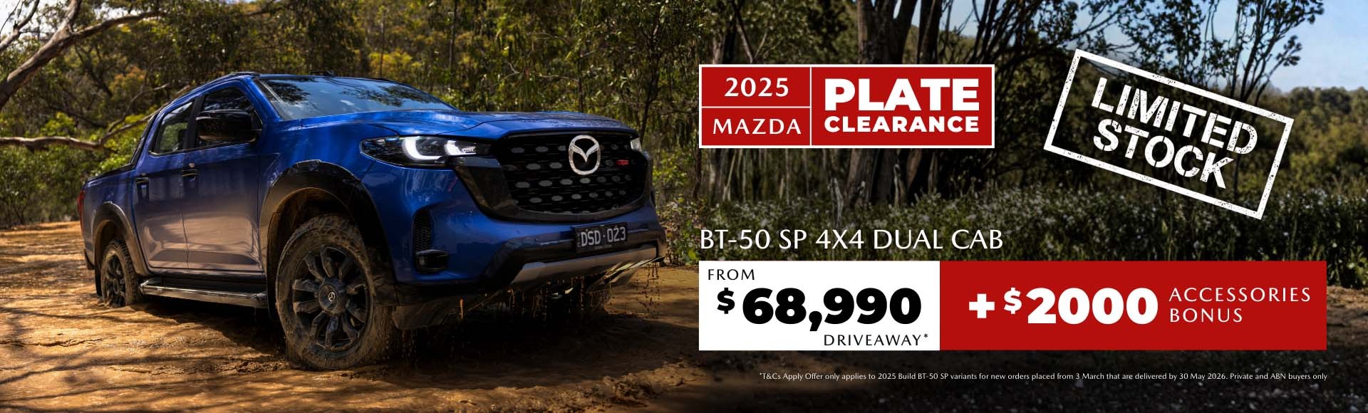 Mazda BT-50 Plate Clearance on now - Narrogin Mazda