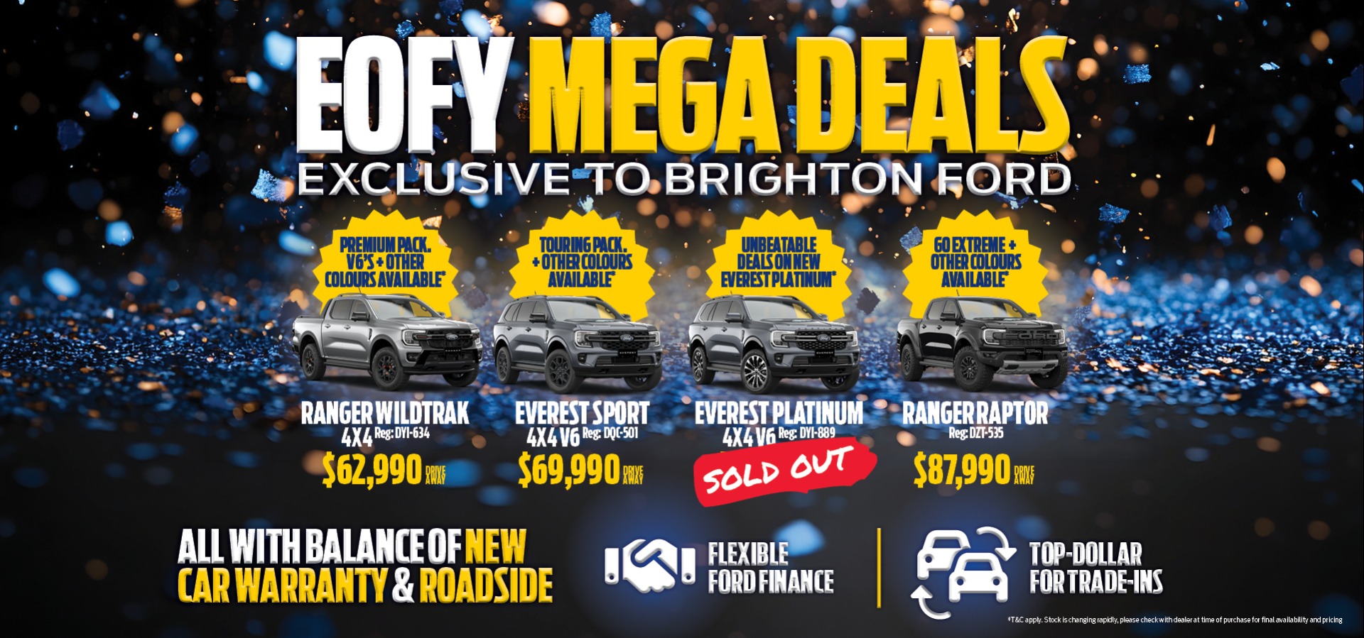 eofy mega deals across ranger & everest models